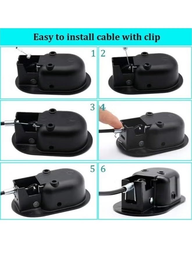 بكومور قطع غيار عالمية للكراسي المائلة: مقبض سحب معدني أسود مع كابل لإصلاح أثاث الكراسي والأرائك المائلة - Image 5